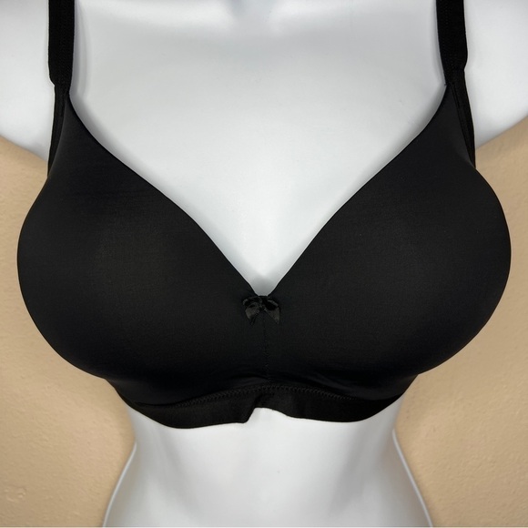 Size 34DD Iris & Lilly Black Lined Wirefree Bra Adjustable Straps Soft - Picture 3 of 11
